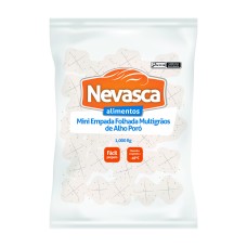 MINI EMPADA FOLHADA MULTIGRÃOS DE ALHO PORÓ NEVASCA 25 GR - PC 1 KG