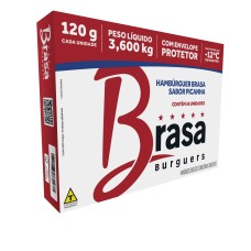 HAMBURGUER BRASA SABOR PICANHA 120GR 30 UND - BRASA BURGUERS